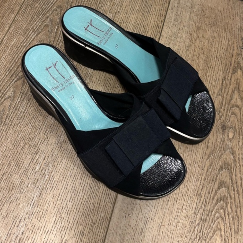 Thierry Rabotin Open Toe Slide Wedge Sandal